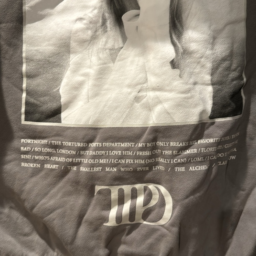 NWT! Taylor Swift tortured poets department Light Gray Hoodie - Picture 9 of 9
